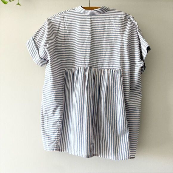 Madewell Lakeline Button-Up Shirt in Stripe-Play XS - Picture 6 of 7